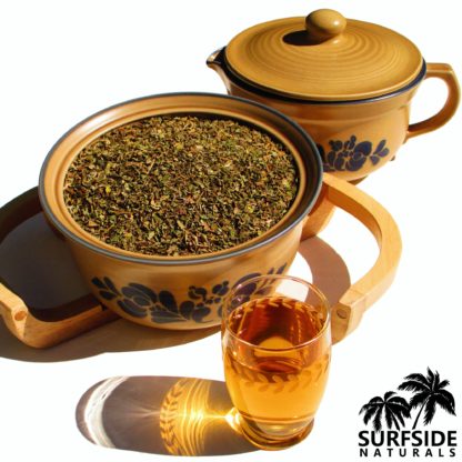 Bowl of Lobelia Leaf and Tea Cup